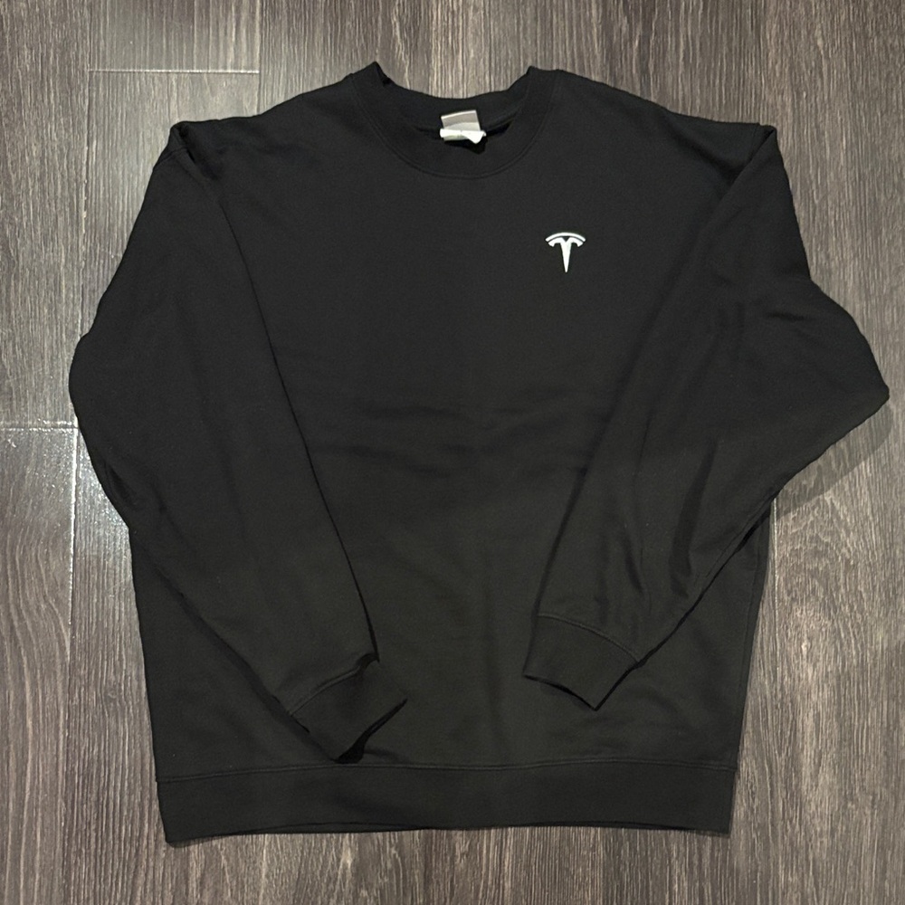 Tesla Black Crewneck Sweater